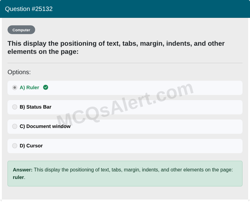 Question Screenshot