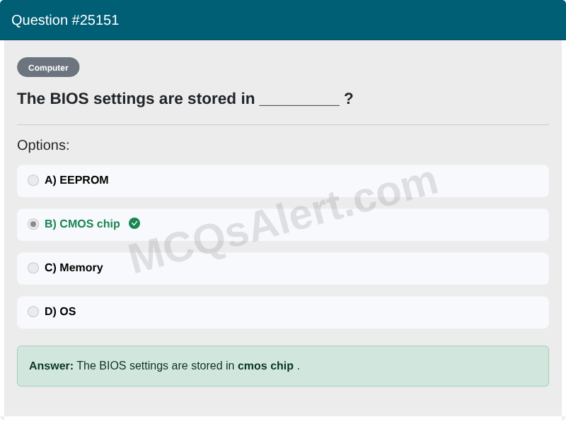 Question Screenshot