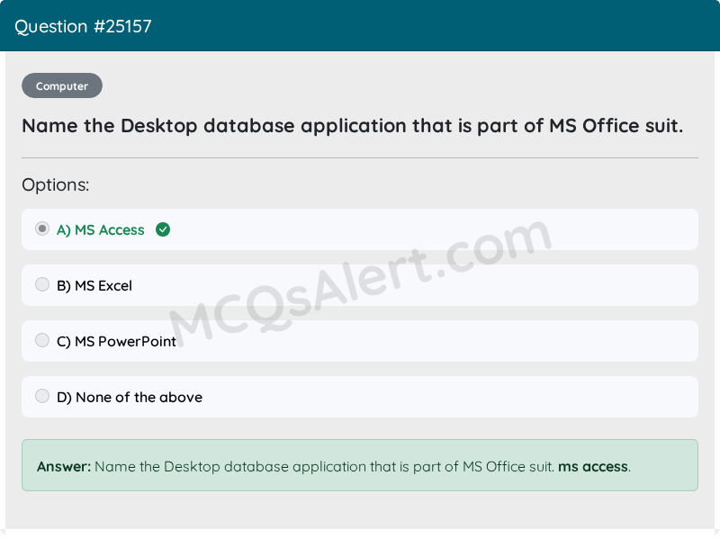 Question Screenshot