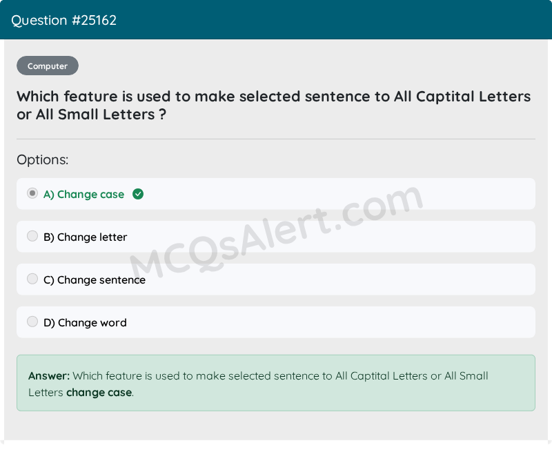 Question Screenshot