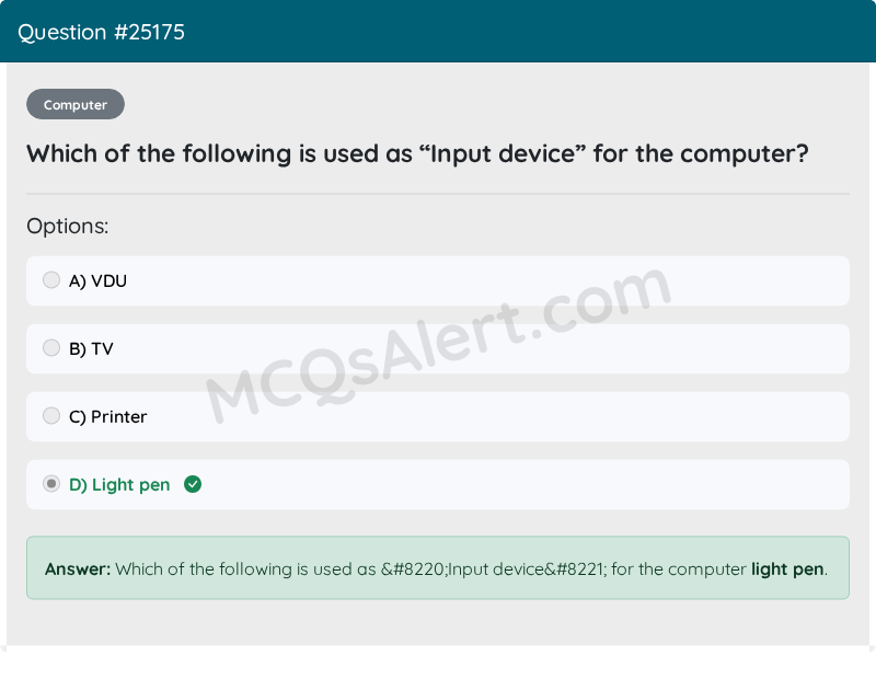 Question Screenshot