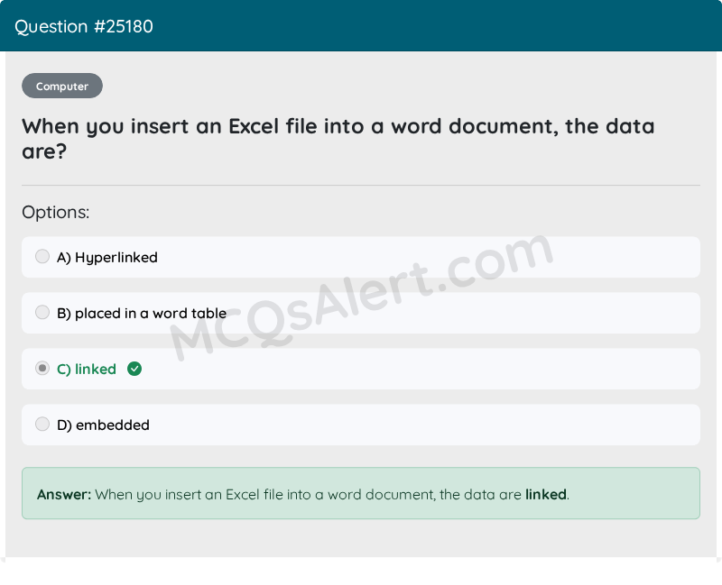 Question Screenshot
