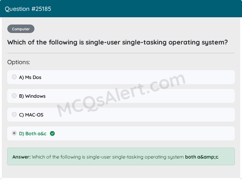 Question Screenshot