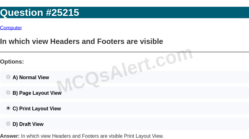 Question Screenshot