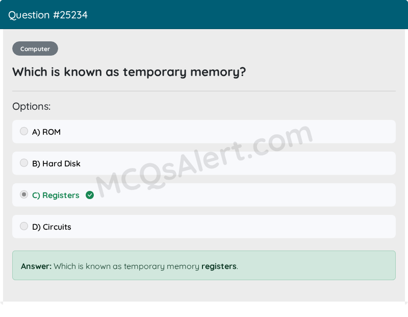 Question Screenshot
