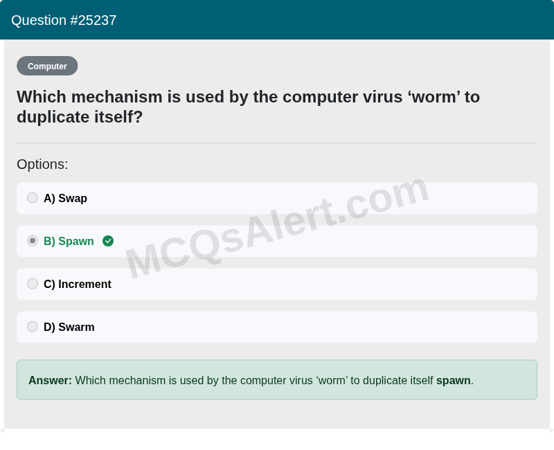 Question Screenshot