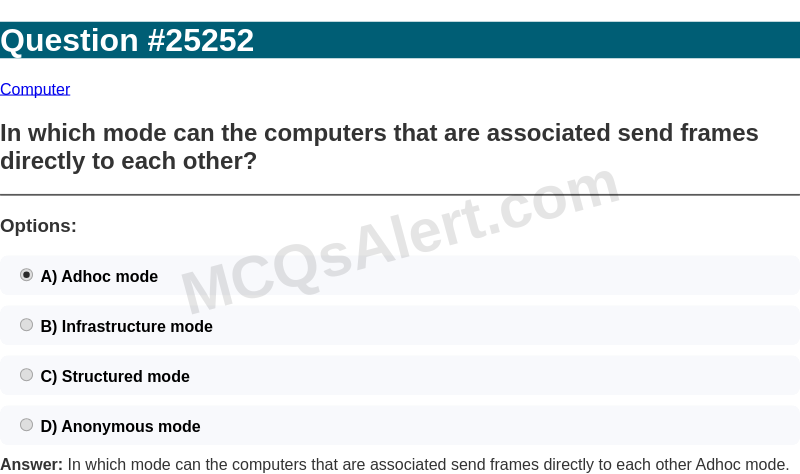 Question Screenshot