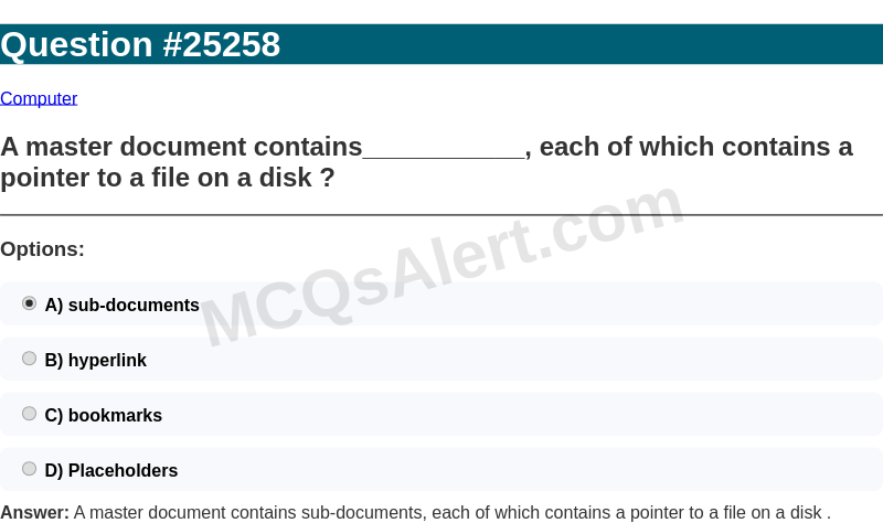 Question Screenshot