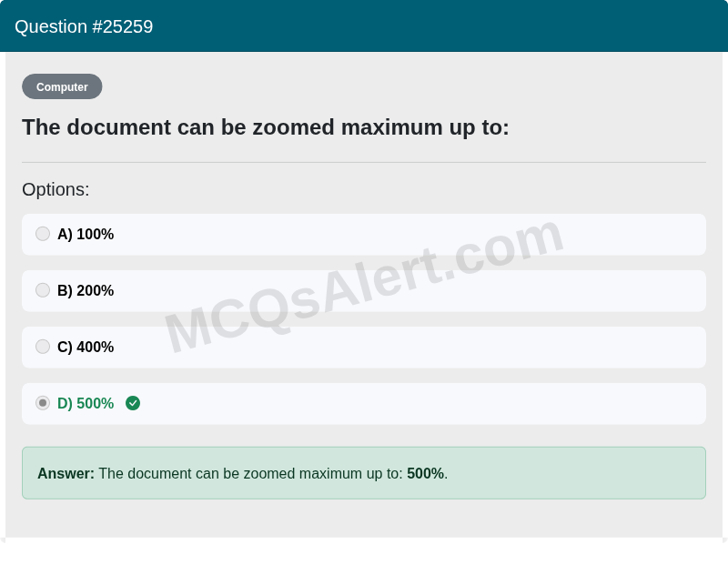 Question Screenshot