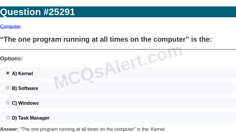 Question Screenshot
