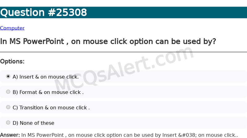 Question Screenshot