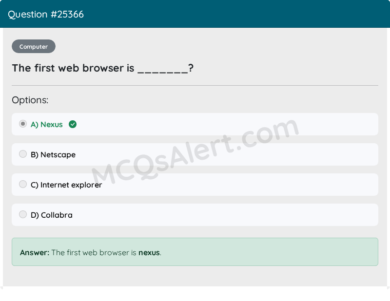 Question Screenshot