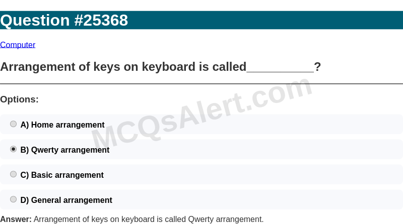 Question Screenshot