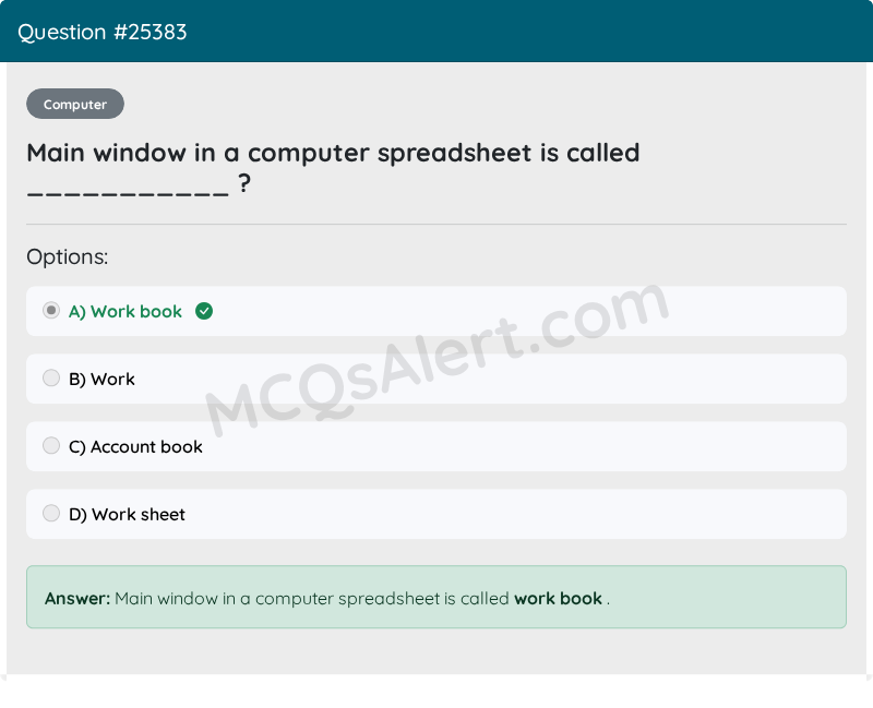 Question Screenshot