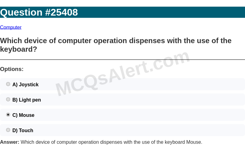 Question Screenshot