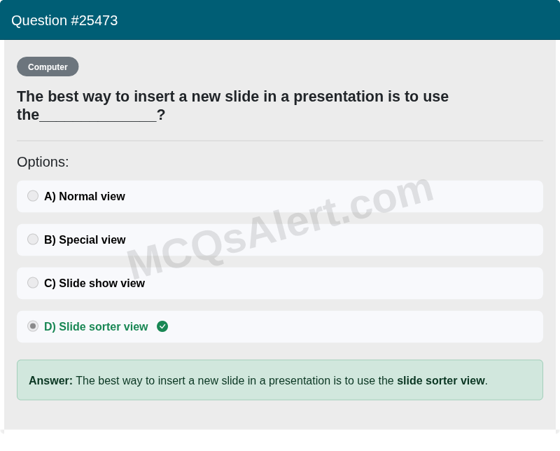 Question Screenshot