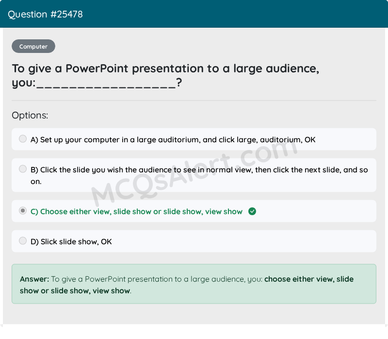 Question Screenshot