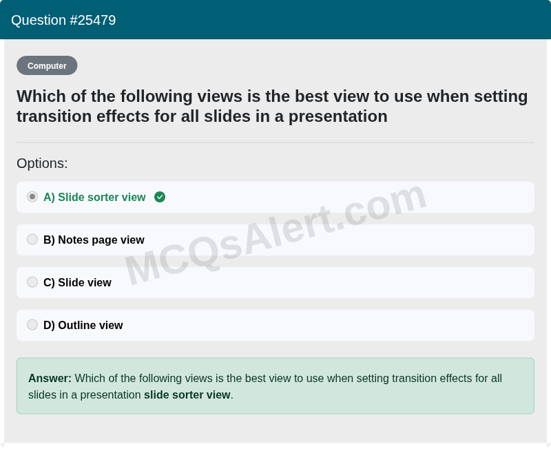 Question Screenshot