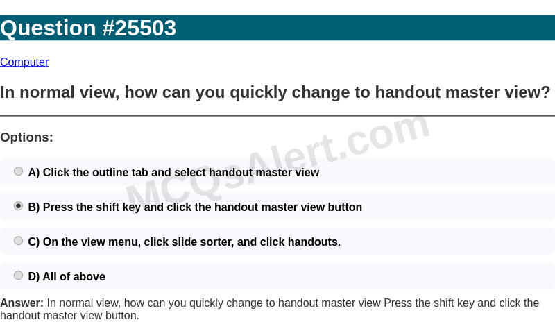 Question Screenshot