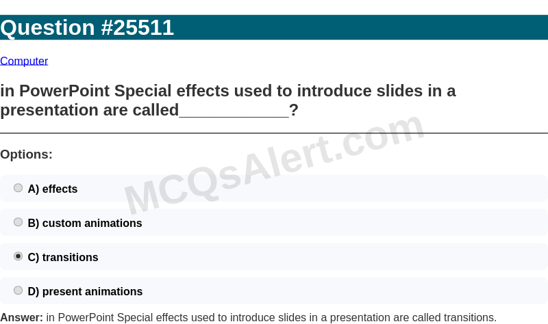 Question Screenshot