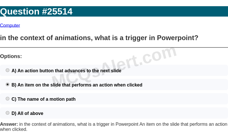 Question Screenshot