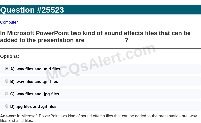 Question Screenshot