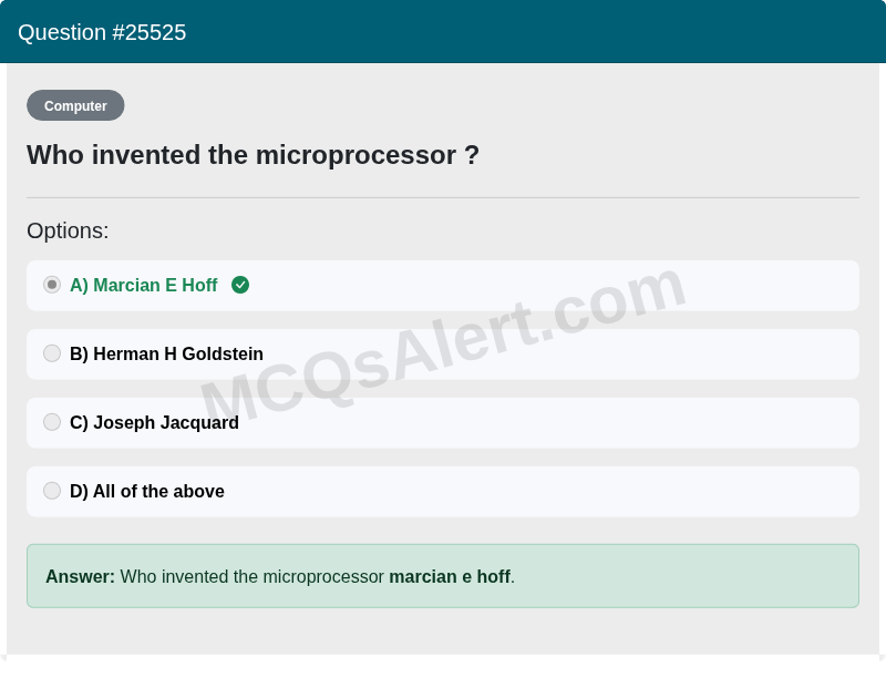 Question Screenshot