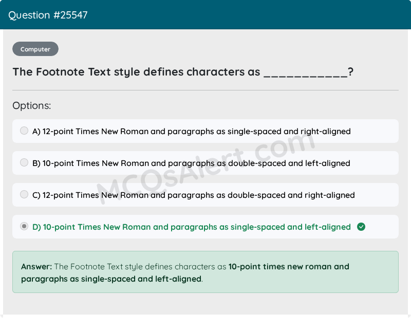 Question Screenshot