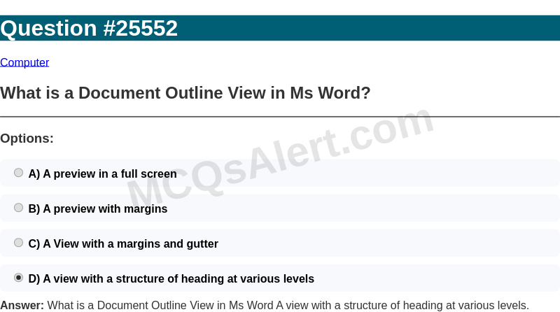 Question Screenshot