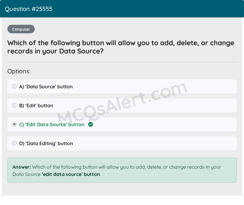 Question Screenshot