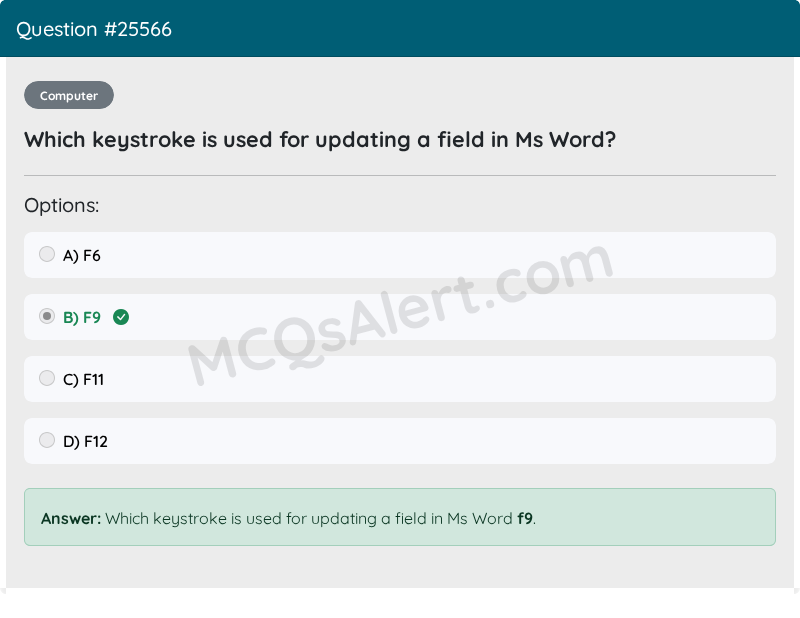 Question Screenshot