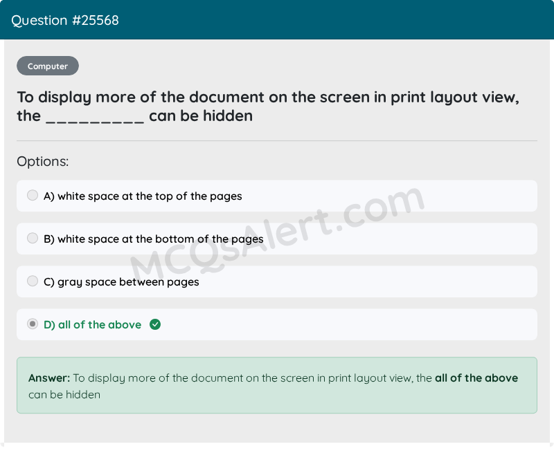 Question Screenshot