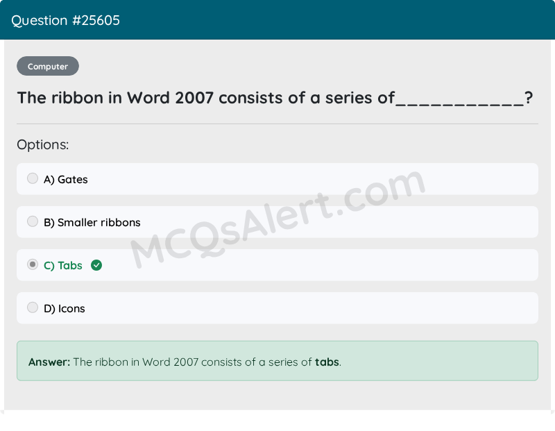 Question Screenshot
