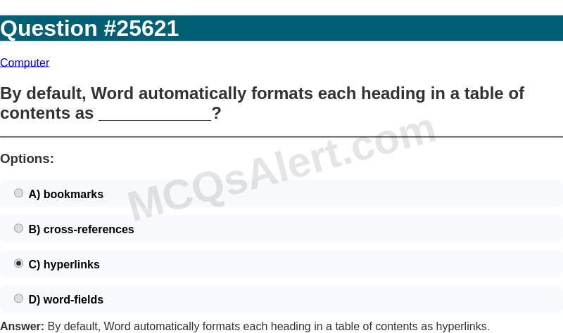 Question Screenshot