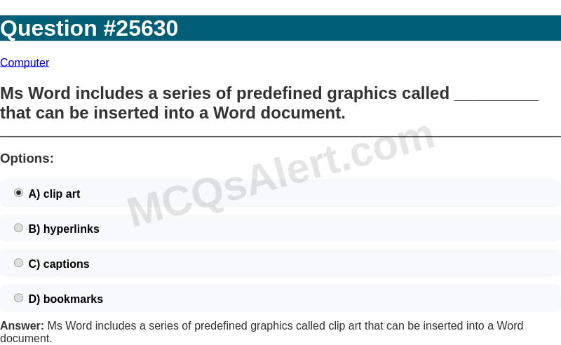 Question Screenshot