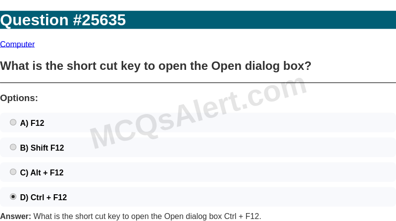 Question Screenshot