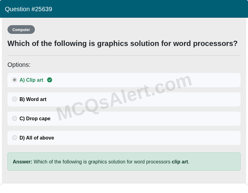 Question Screenshot