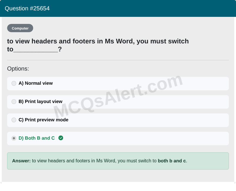 Question Screenshot