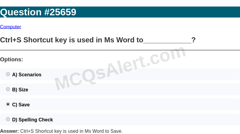 Question Screenshot