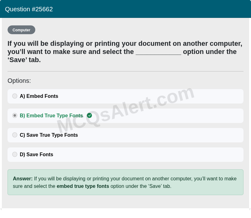 Question Screenshot