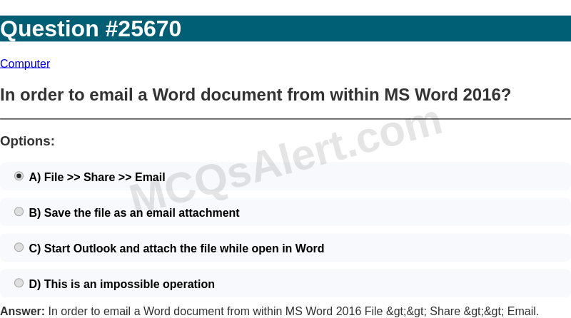Question Screenshot