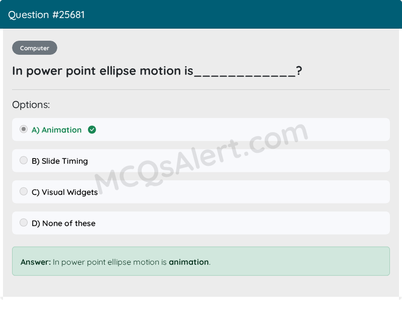 Question Screenshot