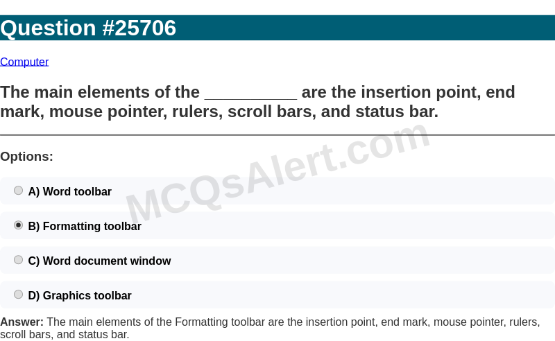 Question Screenshot