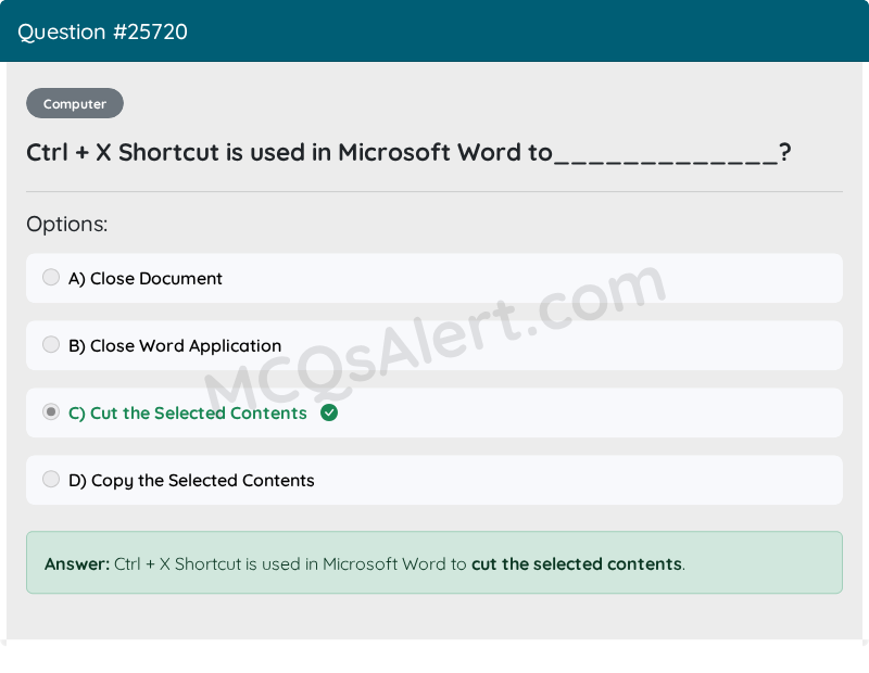 Question Screenshot