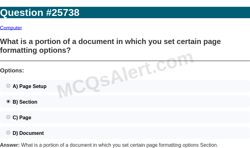 Question Screenshot