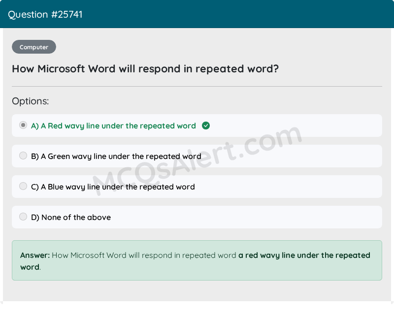 Question Screenshot
