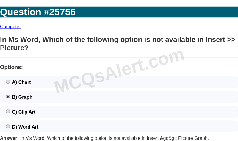 Question Screenshot