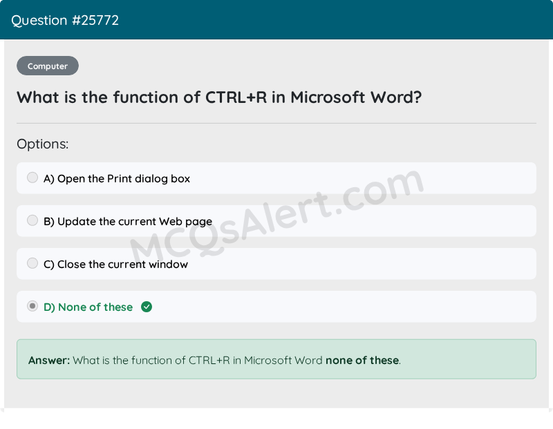 Question Screenshot