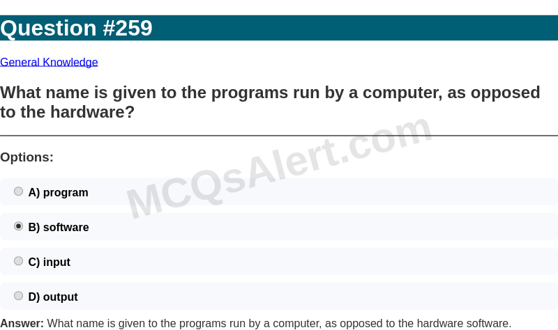 Question Screenshot