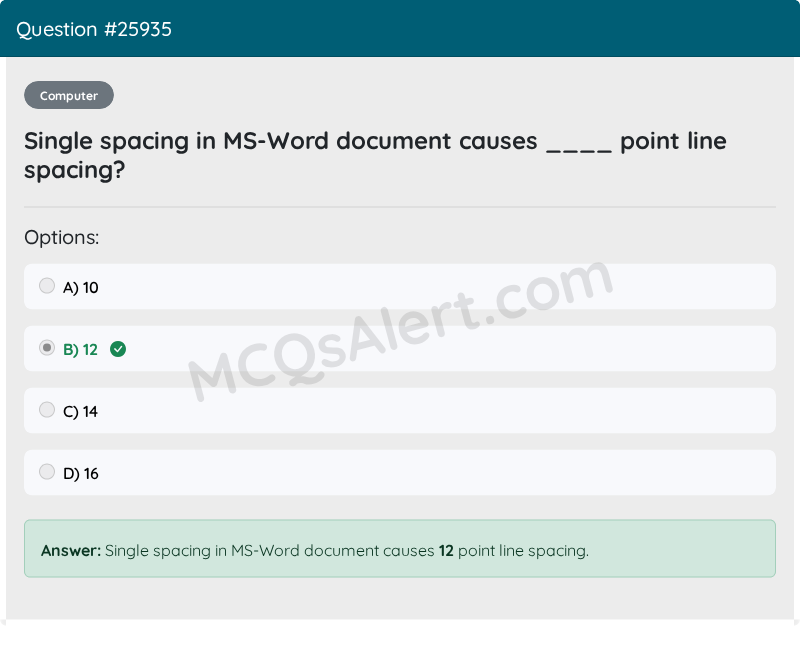Question Screenshot